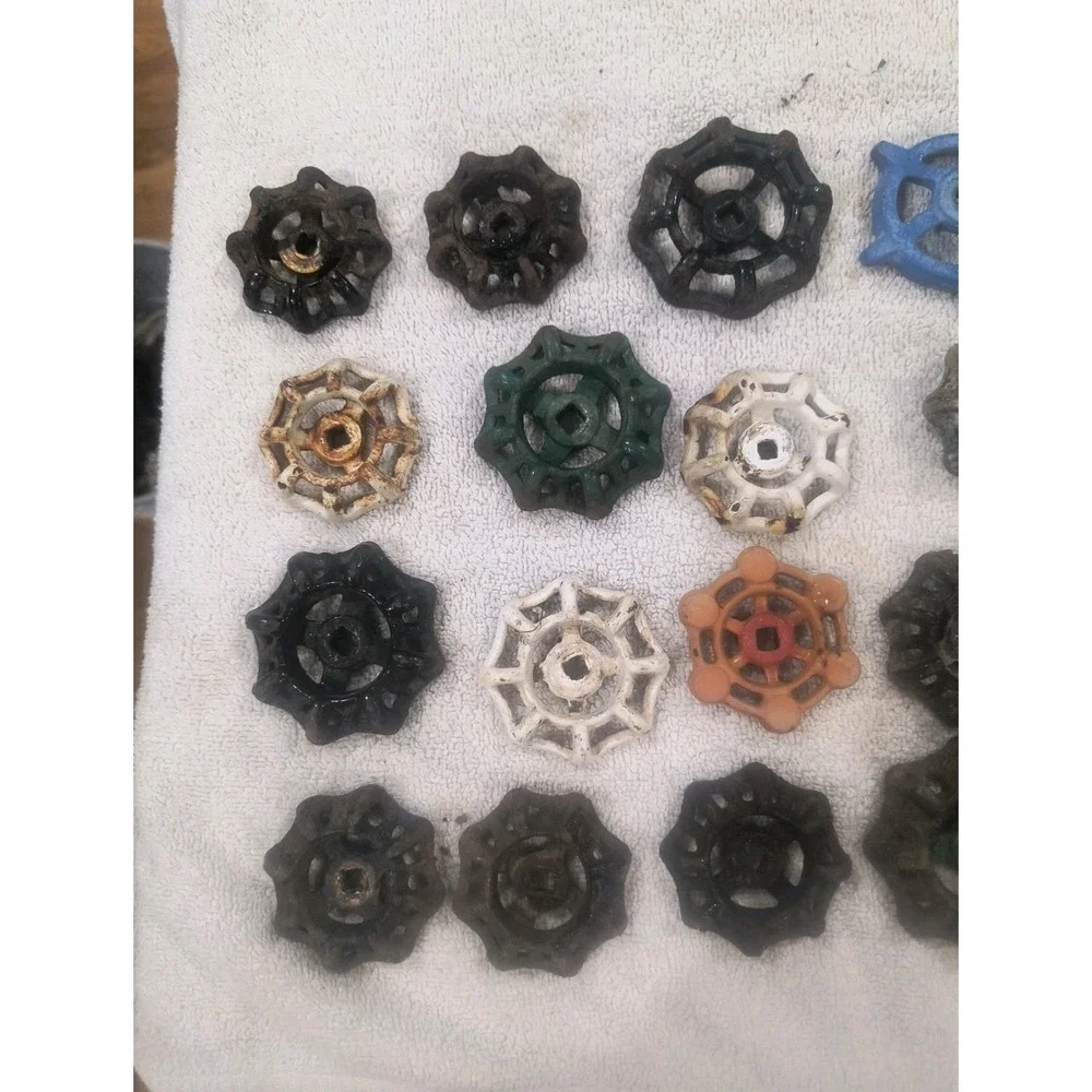 Diecast Water Faucet Valve Knobs Handles Spigot Industrial Steam Punk Art lot 20